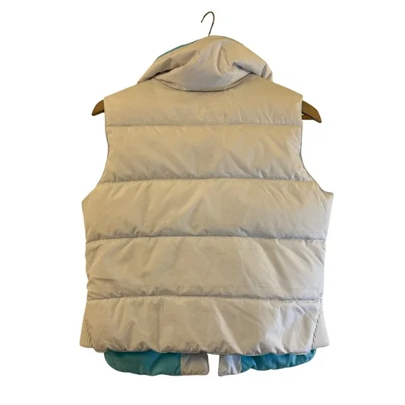 Abercrombie Fitch Puffer Vest Womens M Color Block Down Quilted Full Zip - Picture 5 of 7